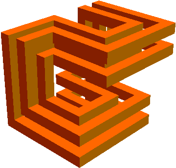 18-cube figure, sliced