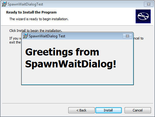 Spawned dialog