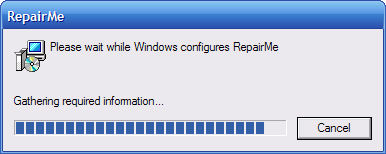 MSI self-repair progress bar