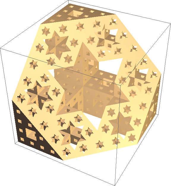 slice through level 3 of Menger sponge